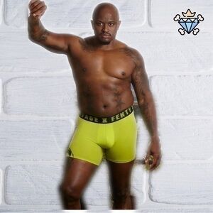 MENS SAVAGE X FENTY ACID LIME COTTON TRUNKS SIZE LARGE UNISEX UNDERWEAR